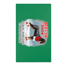 Load image into Gallery viewer, Black and Tan Coonhound Best In Snow Area Rug