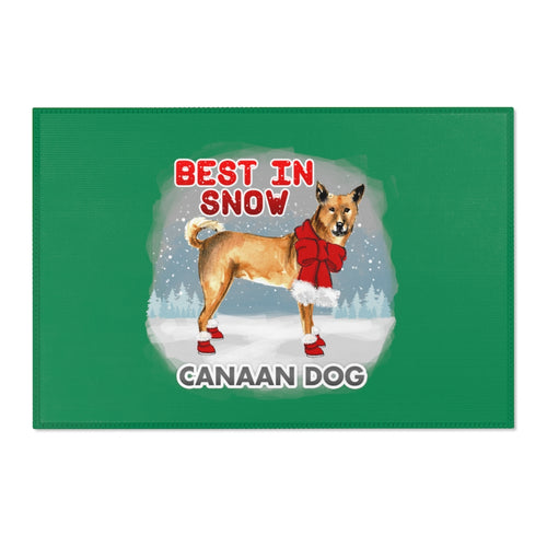 Canaan Dog Best In Snow Area Rug