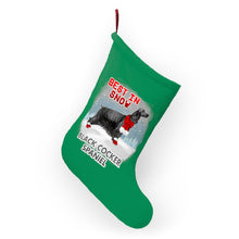 Load image into Gallery viewer, Black Cocker Spaniel Best In Snow Christmas Stockings