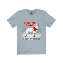 Load image into Gallery viewer, Great Pyrenees In Snow Unisex Jersey Short Sleeve Tee