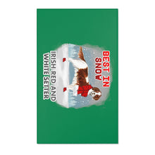 Load image into Gallery viewer, Irish Red and White Setter Best In Snow Area Rug