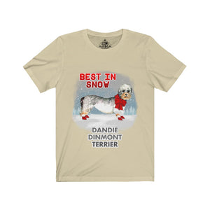 Dandie Dinmont Terrier Best In Snow Unisex Jersey Short Sleeve Tee