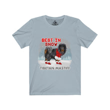 Load image into Gallery viewer, Tibetan Mastiff Best In Snow Unisex Jersey Short Sleeve Tee