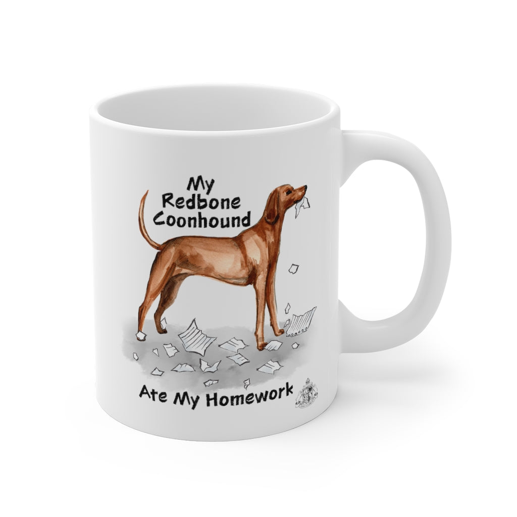 My Redbone Coonhound Ate My Homework Mug