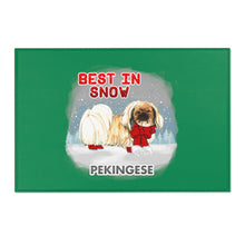 Load image into Gallery viewer, Pekingese Best In Snow Area Rug