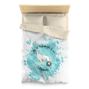 Great Pyrenees Pet Fashionista Duvet Cover