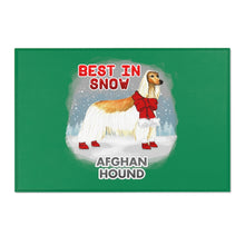 Load image into Gallery viewer, Afghan Hound Best In Snow Area Rug