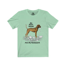 Load image into Gallery viewer, My Plott Hound Ate My Homework Unisex Jersey Short Sleeve Tee