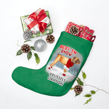 Load image into Gallery viewer, Brussels Griffon Best In Snow Christmas Stockings