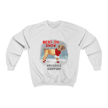 Load image into Gallery viewer, Brussels Griffon Best In Snow Heavy Blend™ Crewneck Sweatshirt
