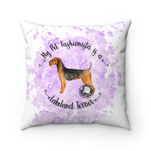 Load image into Gallery viewer, Lakeland Terrier Pet Fashionista Square Pillow