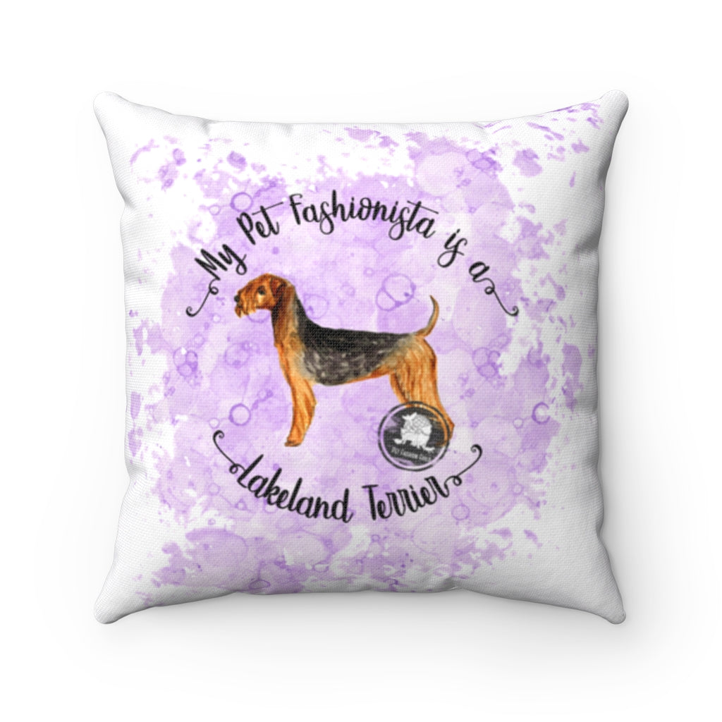 Lakeland Terrier Pet Fashionista Square Pillow
