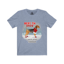 Load image into Gallery viewer, Lakeland Terrier Best In Snow Unisex Jersey Short Sleeve Tee