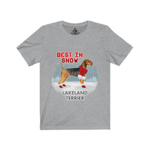 Load image into Gallery viewer, Lakeland Terrier Best In Snow Unisex Jersey Short Sleeve Tee