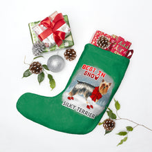 Load image into Gallery viewer, Silky Terrier Best In Snow Christmas Stockings
