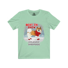 Load image into Gallery viewer, Icelandic Lowland Sheepdog Best In Snow Unisex Jersey Short Sleeve Tee