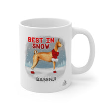 Load image into Gallery viewer, Basenji Best In Snow Mug