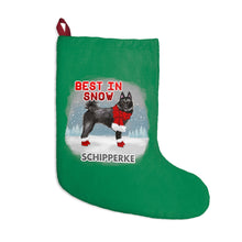 Load image into Gallery viewer, Schipperke Best In Snow Christmas Stockings