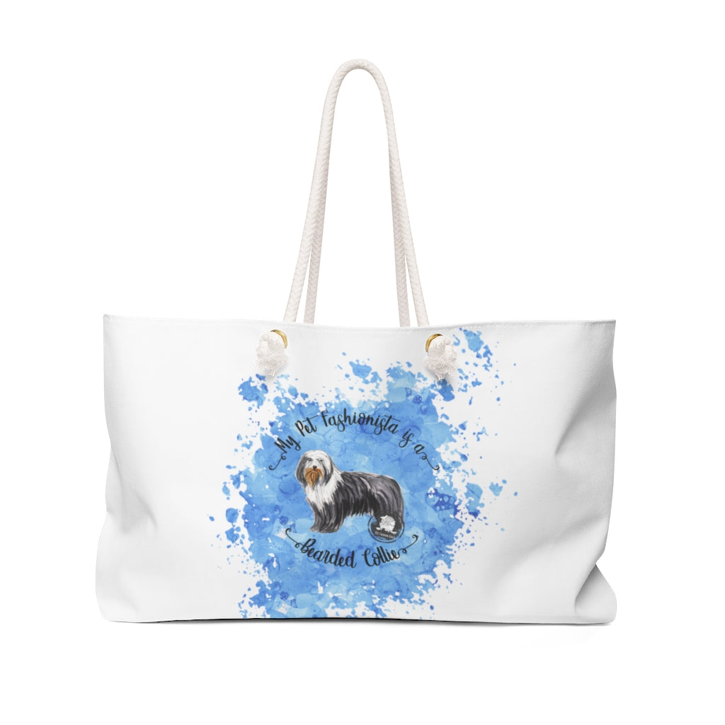 Bearded Collie Pet Fashionista Weekender Bag