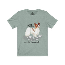 Load image into Gallery viewer, My Papillon Ate My Homework Unisex Jersey Short Sleeve Tee