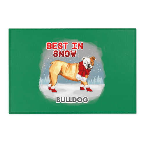 Bulldog Best In Snow Area Rug
