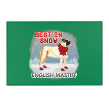 Load image into Gallery viewer, English Mastiff Best In Snow Area Rug