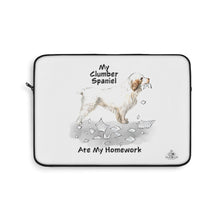 Load image into Gallery viewer, My Clumber Spaniel Ate My Homework Laptop Sleeve