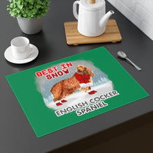 Load image into Gallery viewer, English Cocker Spaniel Best In Snow Placemat