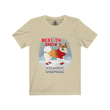 Load image into Gallery viewer, Icelandic Lowland Sheepdog Best In Snow Unisex Jersey Short Sleeve Tee