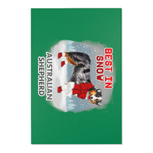 Load image into Gallery viewer, Australian Shepherd Best In Snow Area Rug