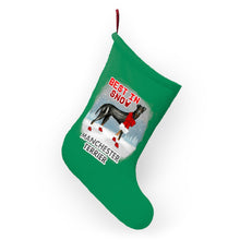 Load image into Gallery viewer, Manchester Terrier Best In Snow Christmas Stockings