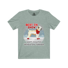 Load image into Gallery viewer, Soft Coated Wheaten Terrier Best In Snow Unisex Jersey Short Sleeve Tee