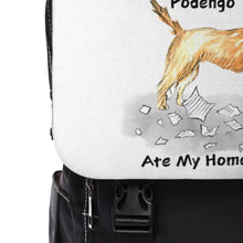 Load image into Gallery viewer, My Portuguese Podengo Pequeno Ate My Homework Backpack