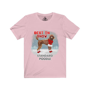 Standard Poodle Best In Snow Unisex Jersey Short Sleeve Tee