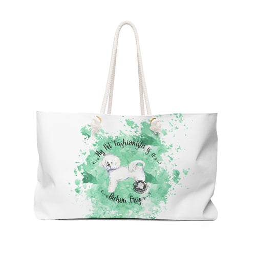 Bichon Frise Pet Fashionista Weekender Bag