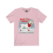 Load image into Gallery viewer, Clumber Spaniel Best In Snow Unisex Jersey Short Sleeve Tee