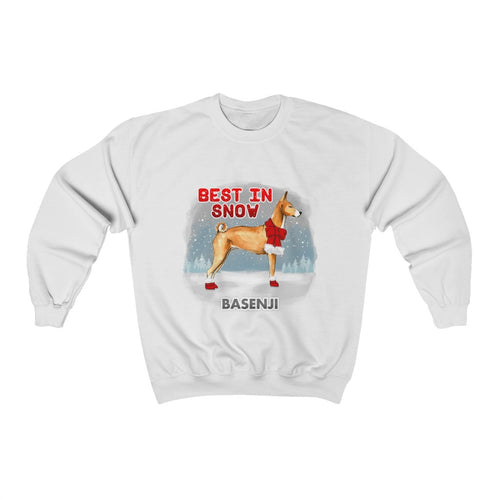 Basenji Best In Snow Heavy Blend™ Crewneck Sweatshirt