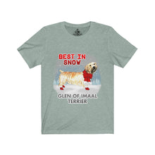 Load image into Gallery viewer, Glen of Imaal Terrier Best In Snow Unisex Jersey Short Sleeve Tee