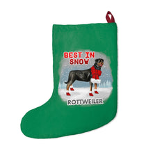 Load image into Gallery viewer, Rottweiler Best In Snow Christmas Stockings