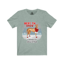 Load image into Gallery viewer, Cirneco Dell'Etna Best In Snow Unisex Jersey Short Sleeve Tee