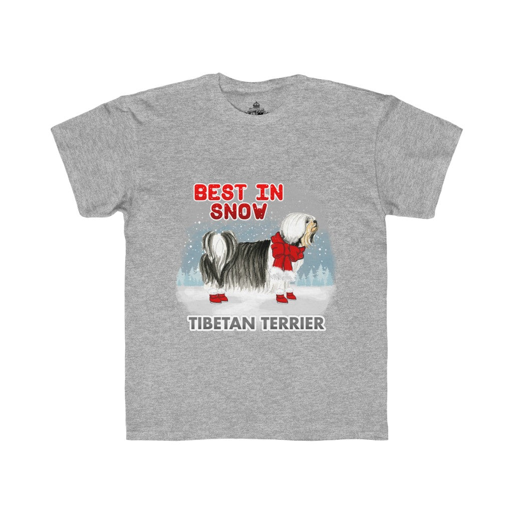 Tibetan Terrier Best In Snow Kids Regular Fit Tee