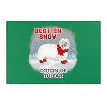 Load image into Gallery viewer, Coton De Tulear Best In Snow Area Rug