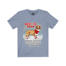 Load image into Gallery viewer, Nova Scotia Duck Tolling Retriever Best In Snow Unisex Jersey Short Sleeve Tee