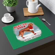 Load image into Gallery viewer, Irish Setter Best In Snow Placemat