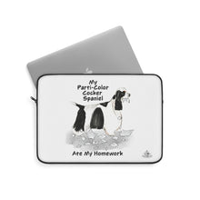 Load image into Gallery viewer, My Parti-Color Cocker Spaniel Ate My Homework Laptop Sleeve