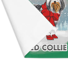 Load image into Gallery viewer, Bearded Collie Best In Snow Placemat