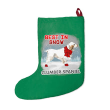 Load image into Gallery viewer, Clumber Spaniel Best In Snow Christmas Stockings