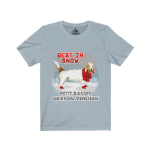Load image into Gallery viewer, Petit Basset Griffon Vendeen Best In Snow Unisex Jersey Short Sleeve Tee