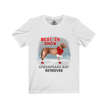Load image into Gallery viewer, Chesapeake Bay Retriever Best In Snow Unisex Jersey Short Sleeve Tee