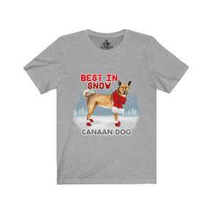 Canaan Dog Best In Snow Unisex Jersey Short Sleeve Tee